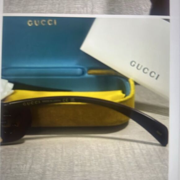 New Gucci Dark Purple Square Glasses - Picture 3 of 13